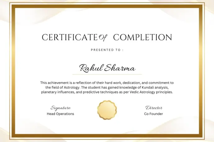 astrology certificate